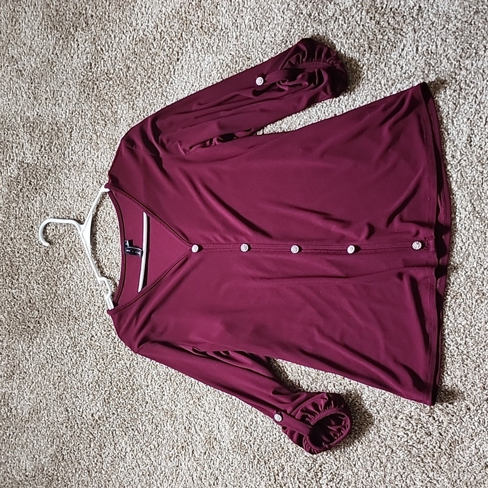 Zoro 2 Eight maroon burgundy blouse